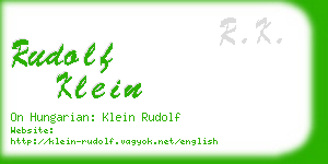 rudolf klein business card